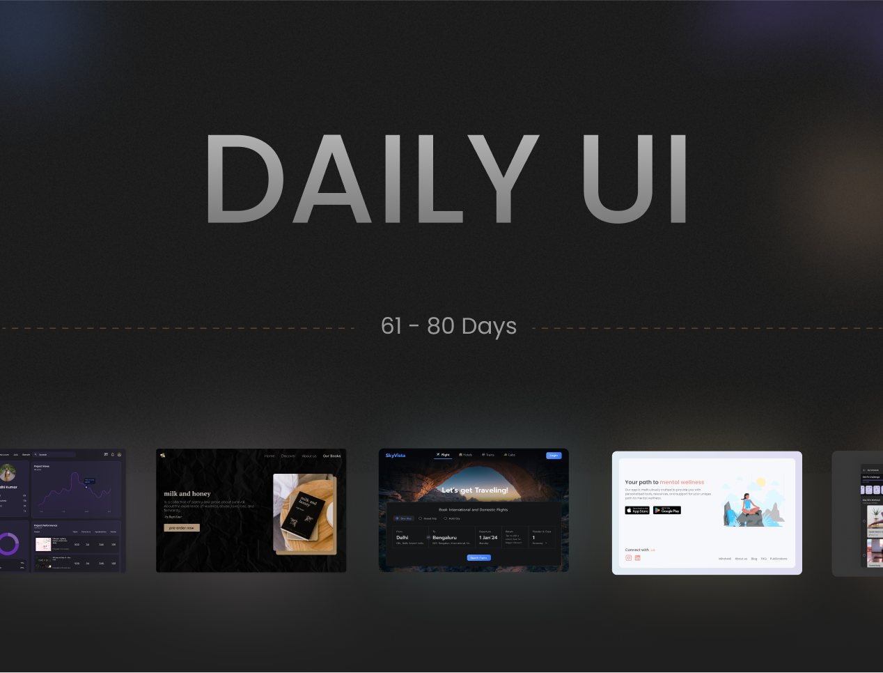 100 Days Daily UI | (Day 61-80)