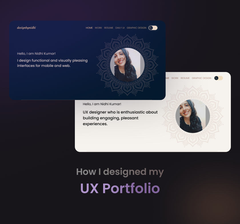 How I designed my UX portfolio