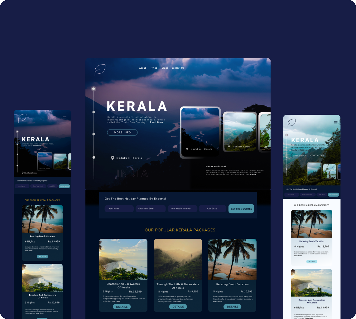 Kerala Travel Agency - Website