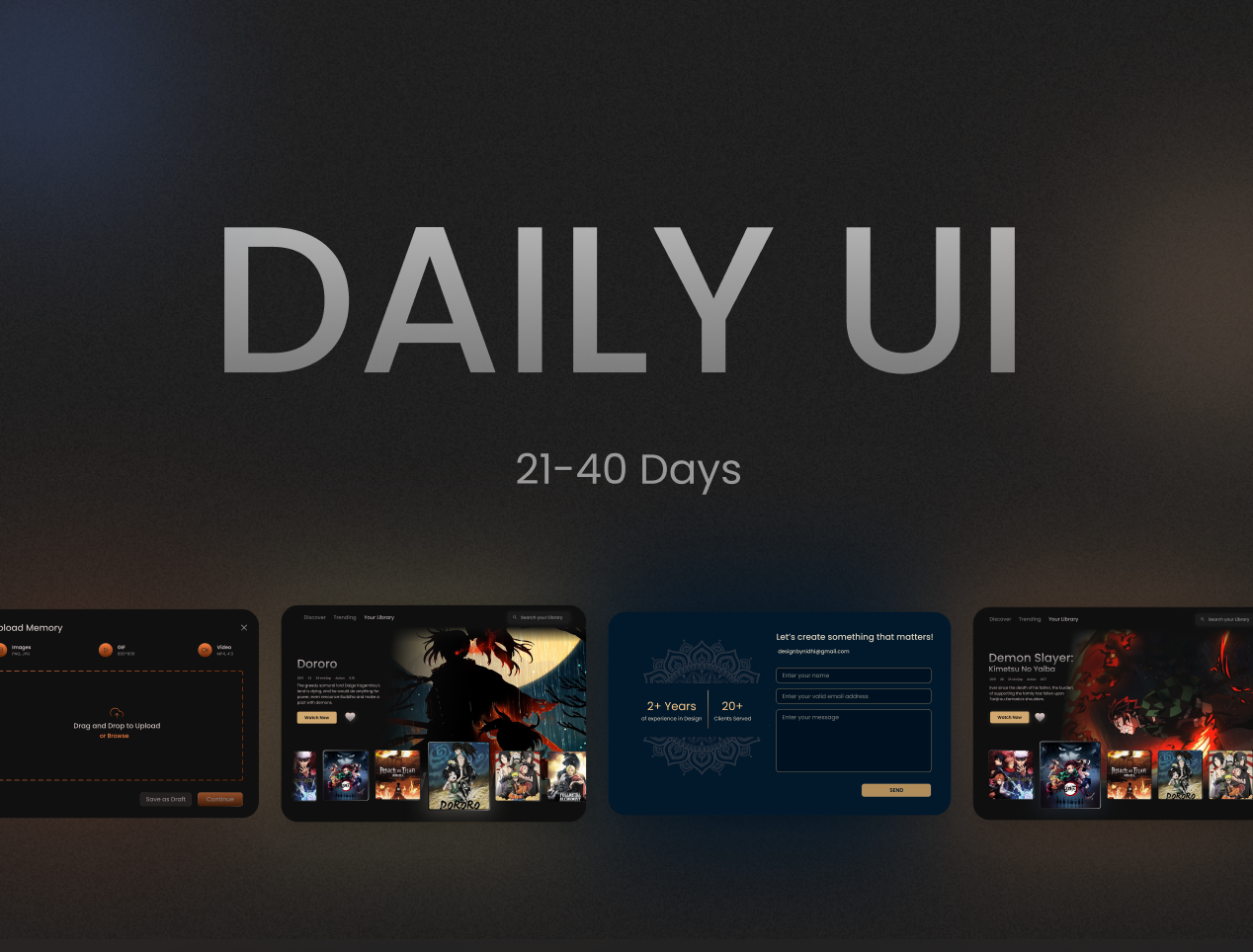 100 Days Daily UI | (Day 21-40)