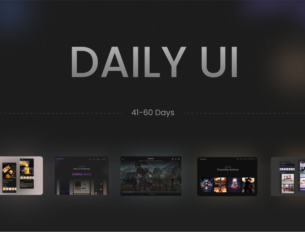 100 Days Daily UI | (Day 41-60)